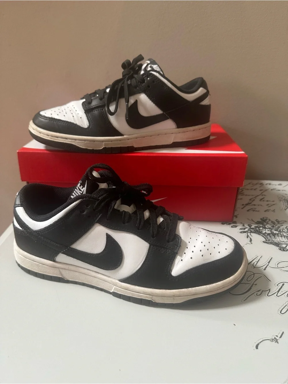 Nike Dunk Pandas Black and White Low-Top Sneakers - Picture 1 of 7